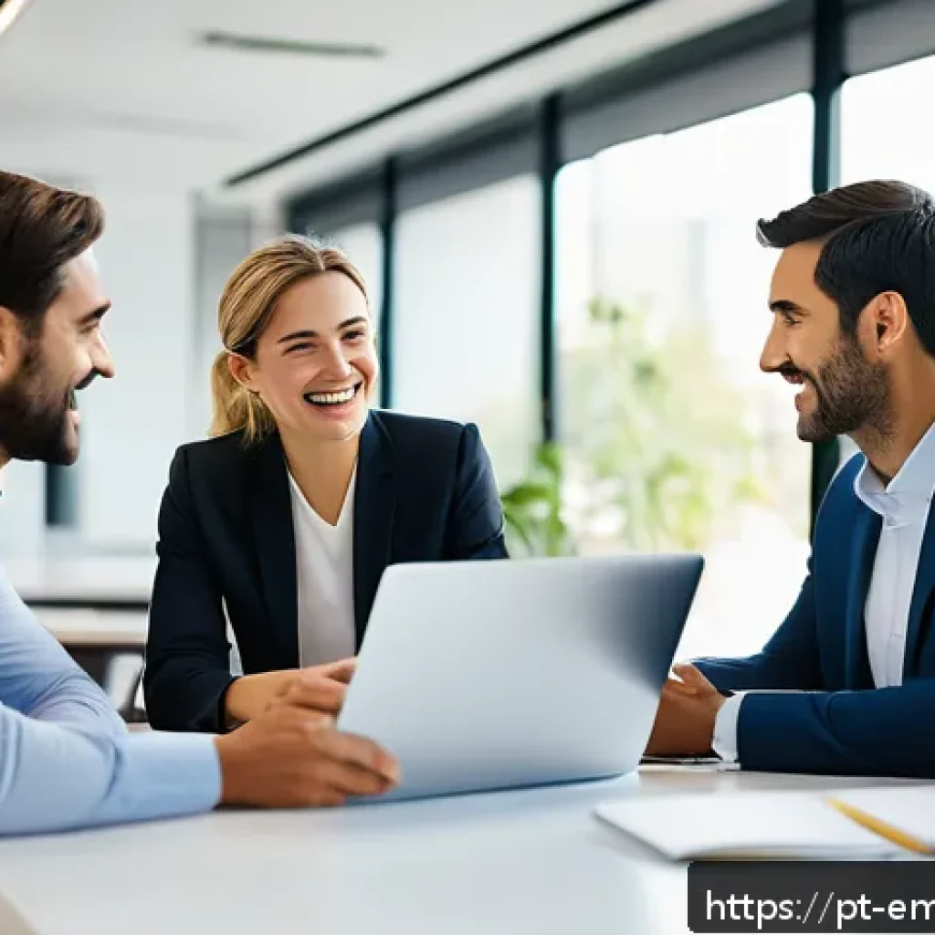 감정전이의 개념과 사례 - A warm, modern office scene showing a diverse team of professionals in business casual attire engagi...